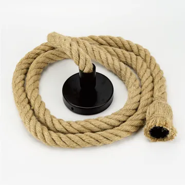 Vintage Hemp Rope Lampholders for Edison Bulbs: E27 Pendant Lamp Holders