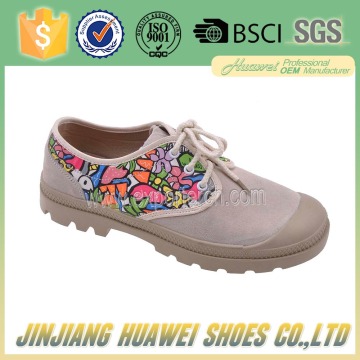 Comfort Relax TPR Outsole Custom Printed Canvas Shoes Italy