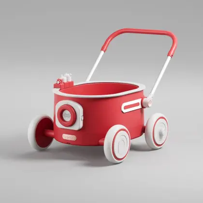 Latest Design Plastic Green Color Baby Walker for Children