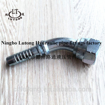 low price and high quality swaged hydraulic zinc plate pipe fittings 45 angle BSP FEMALE 60 degree CONE