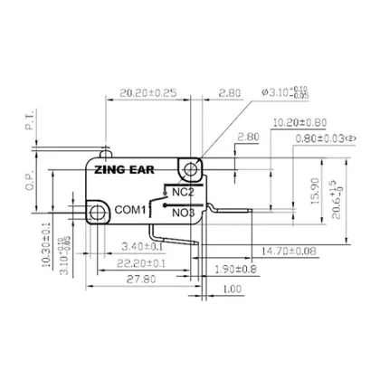 SPDT Lever Defond Snap Action Micro Switch Microswitch