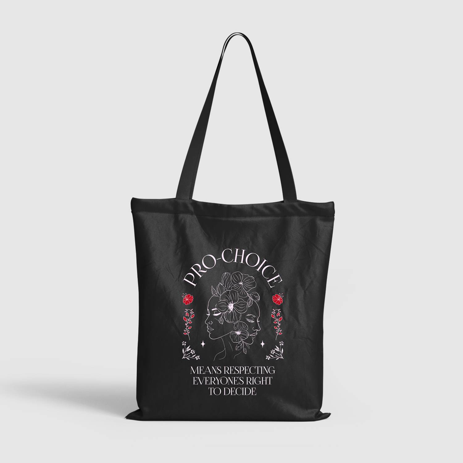 Choice Rose Empowerment Canvas Tote Bag