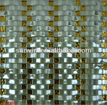 wave glass mosaic wall tile Manufacter in Foshan