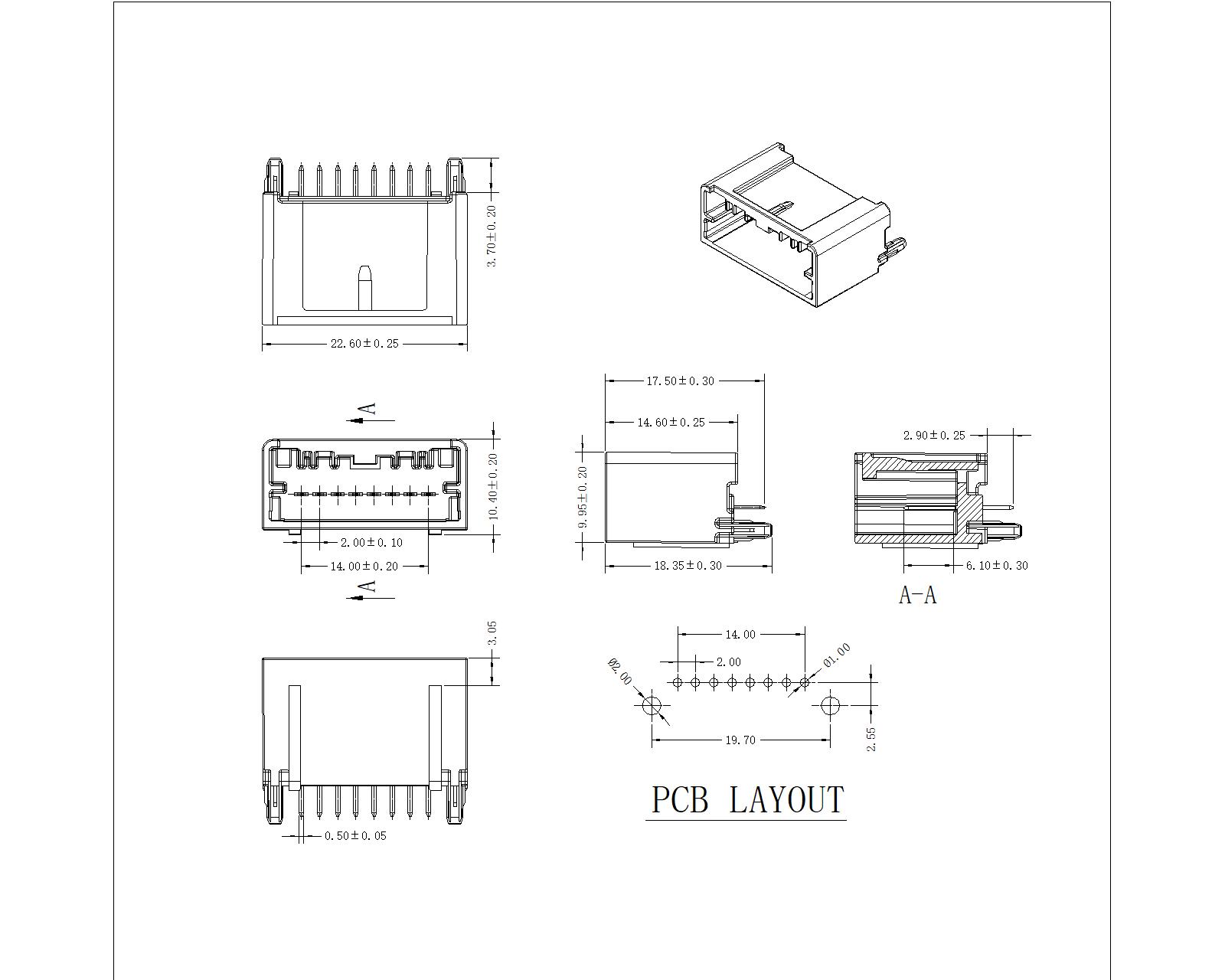 AUTO-2.0-S-08SN-BB-X P2.0 08P Automotive Sing