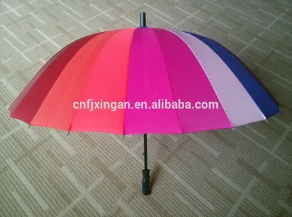 straight windproof umbrella rainbow