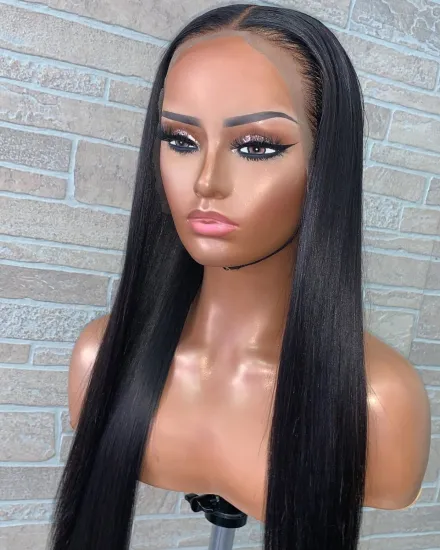 Wholesale 360 Lace Frontal Wig Straight Human Hair Wigs For Black Women Pre Plucked Hairline Remy Brazilian Lace Front Wig