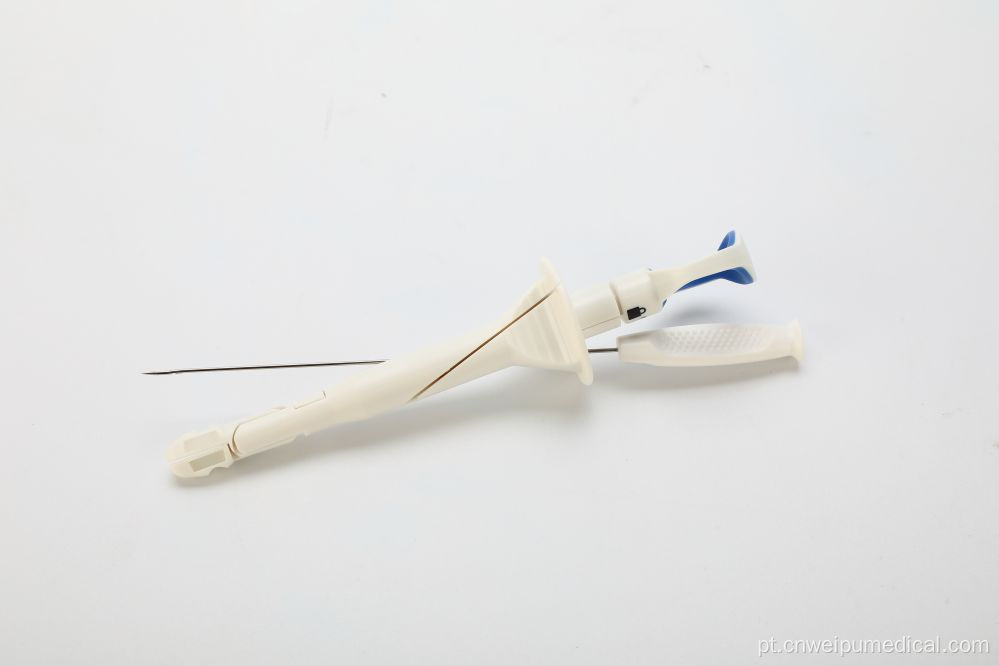 Dispositivo de fechamento fascial minimamente invasivo descartável