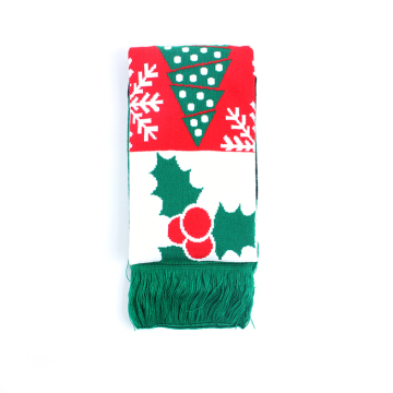 Customized Knitted Scarf with Tassel for Football and Basketball Fans