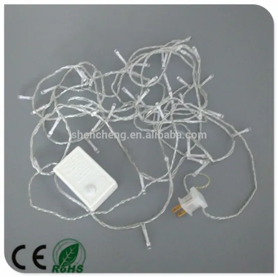 50L white led string lights with 8function&end connector facoty wholesale taizhou christmas light