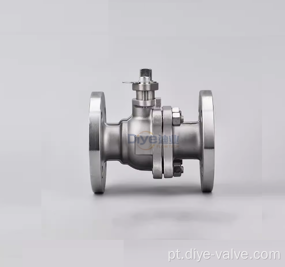 Válvula de esfera de flange de aço inoxidável 2pc