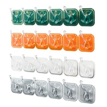 6-in-1 Self-Adhesive Strong Load-Bearing Hanging Hooks for Bathroom and Home Use