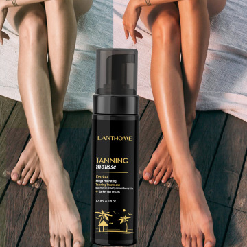 LANTHOME Aloe Vera and Coconut Self-Tanning Foam: Lightweight and Enriched with Natural Ingredients