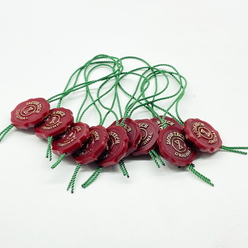 Luxury Logo Plastic Seal Hang Tags with Custom String