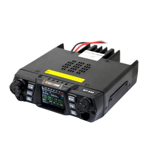 Ecome MT-690 Mobile Vehicle Car Radio Base Station 10KM Durable Analog VHF UHF Dual Frequency 100W Transceiver