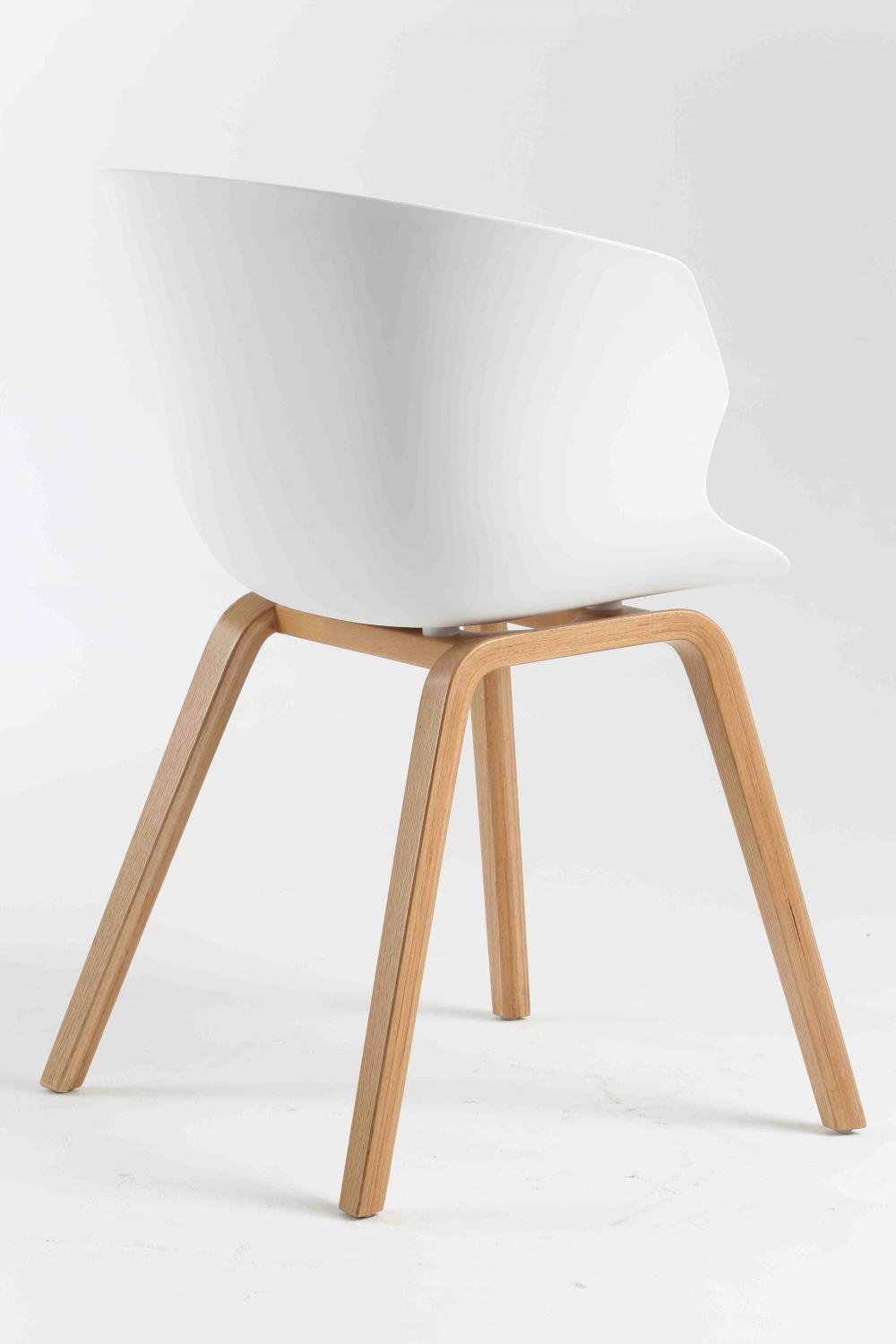 Bent Wood Leg Shell Chair