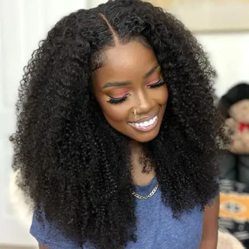 Hot Selling 2024 Super Double Drawn Lace Wig,300% 4X4 Glueless Wigs Human Hair,Raw Virgin Lace Front Fluffy Curly Wigs