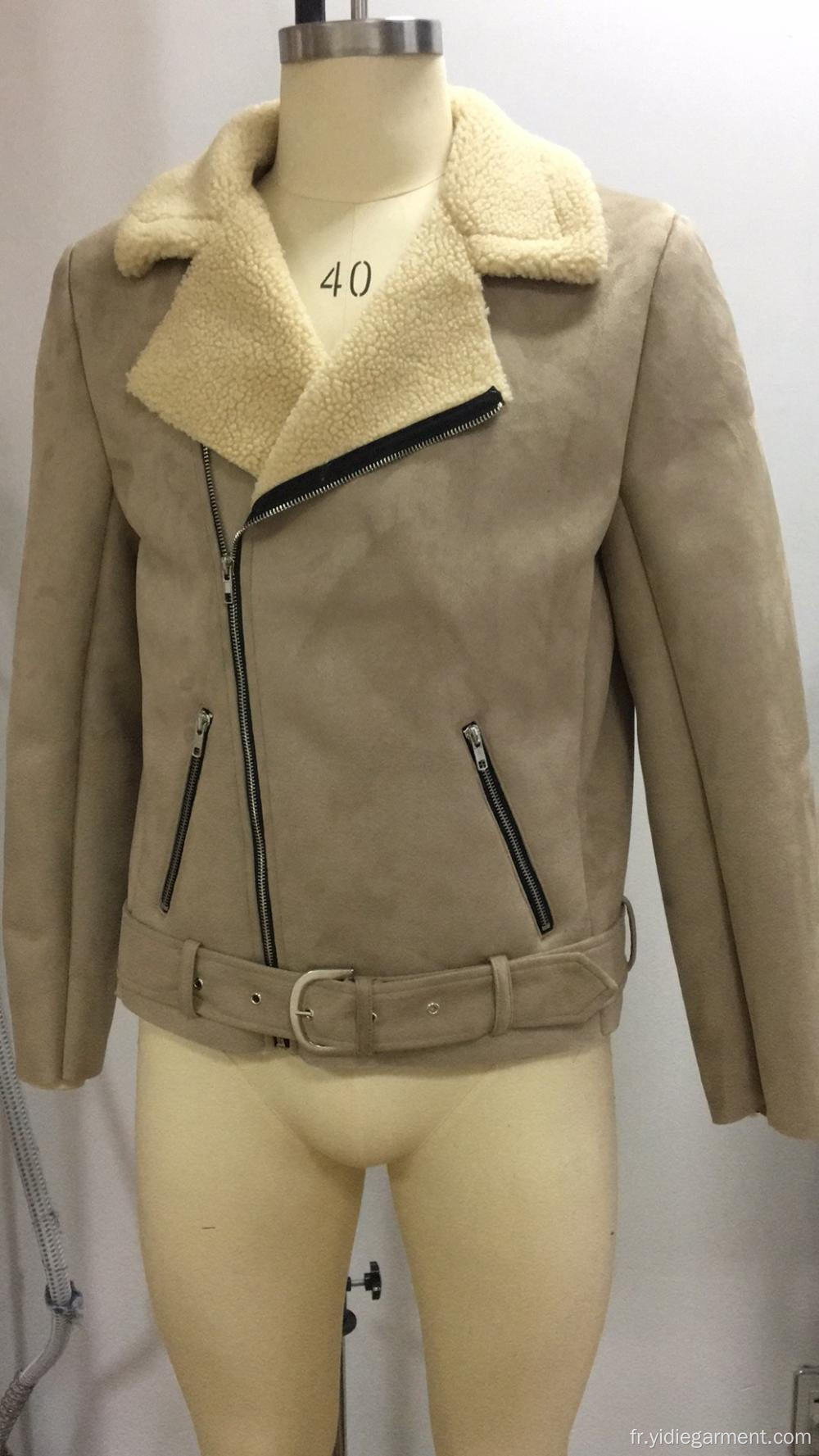 Veste en faux suède camel pour homme