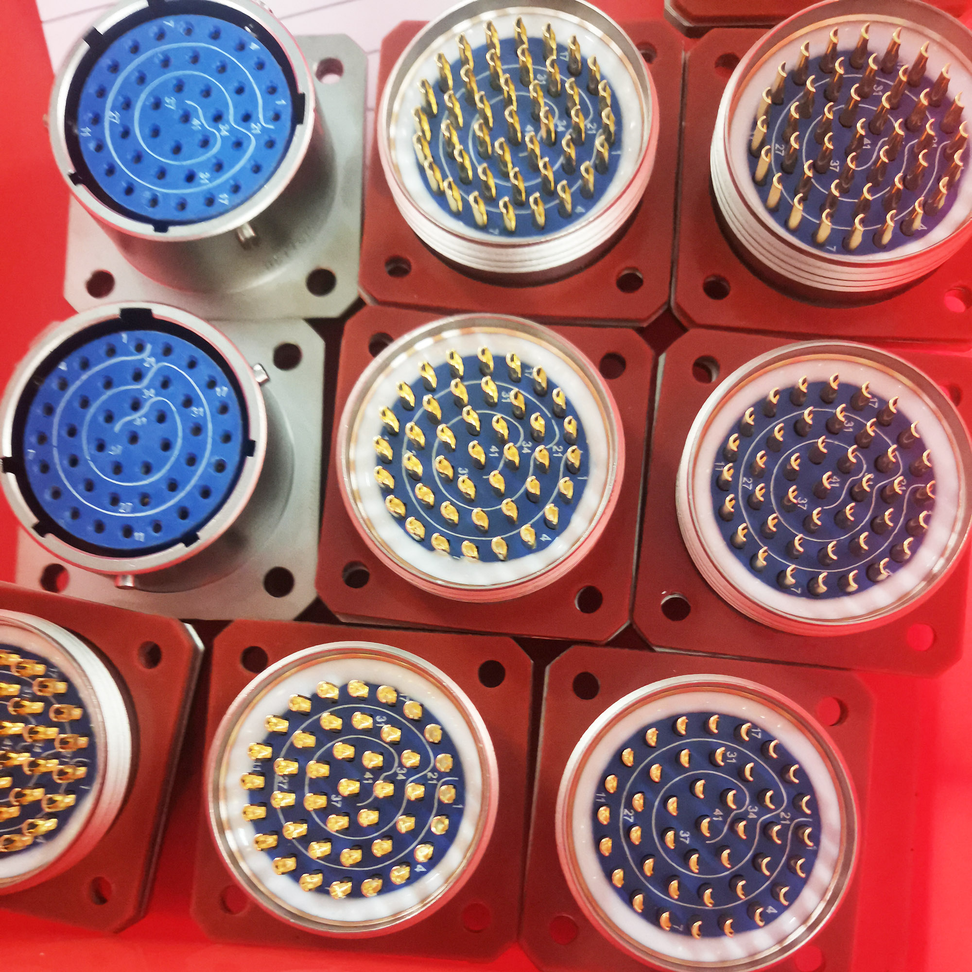 Detailed engineering view of pre-assembled connector and cable tail