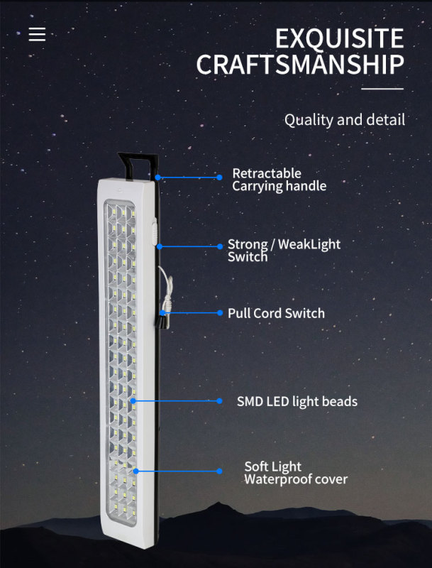 Portable Tent Camping Lamp Rechargeable Led Emergency Lamp