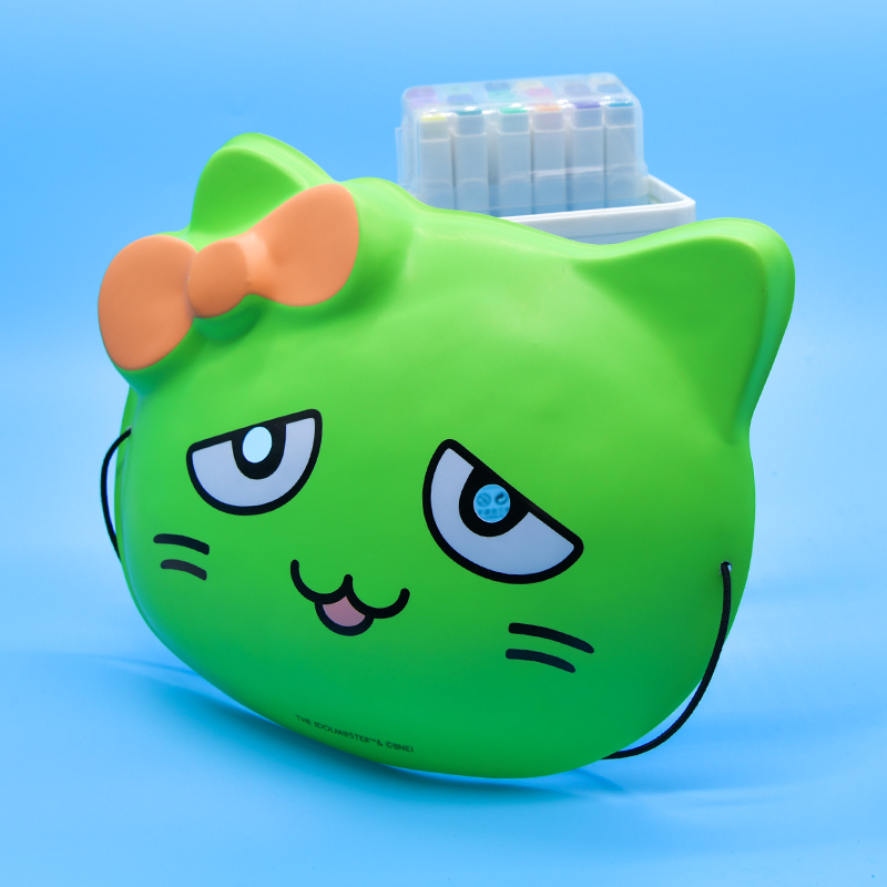 Green Cartoon Cat Bow PVC Kids Party Mask