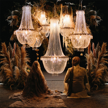 Modern Luxury Villa Hanging LED Chandelier Lights for Dinner Rooms and Hotels