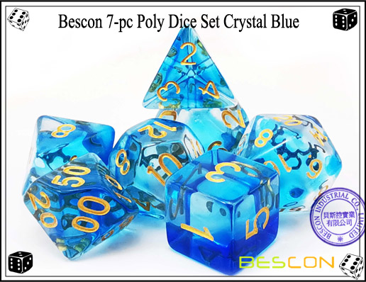 Crystal Blue Dice Set-1