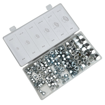 150pcs Nylon Insert Locknut Assortment: Inch System Hardware Fittings & Accessories Set