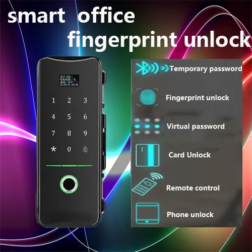 Commercial frameless glass door patch lock