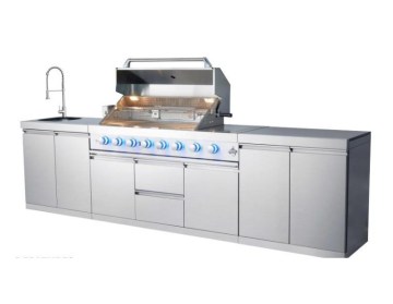 Kabinet Kabinet BBQ Dapur Luaran Keluli Modular Moden
