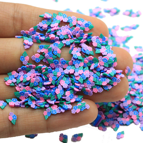 Mode belle Simulation fleur fantaisie couleur jolie Mini Nail Art autocollant argile perle Slime fournitures bricolage