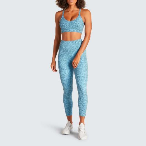 Kvinnor tryckt yoga set outfit