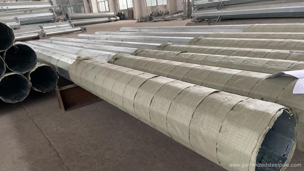 Hot Dip Galvanized Polygonal Transmission Steel Pole