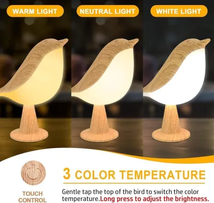 Creative Bird LED Night Light Table