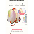 New Design Cartoon School Bag Rainbow and Glitter Transparent Colo Rainbow and Glitter Transparent Colored PVC Children Backpack