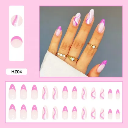 Best Quality 24pcs Artistic Thin Artificial Fingernails: Soft Gel Press-On Nails