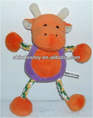pet plush toy with rope legs
