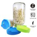 1pcs Food Grade Mesh Sprout Cover Kit, Seed Crop Germination, Vegetable Silicone Sealing Ring Lid for Mason Jar