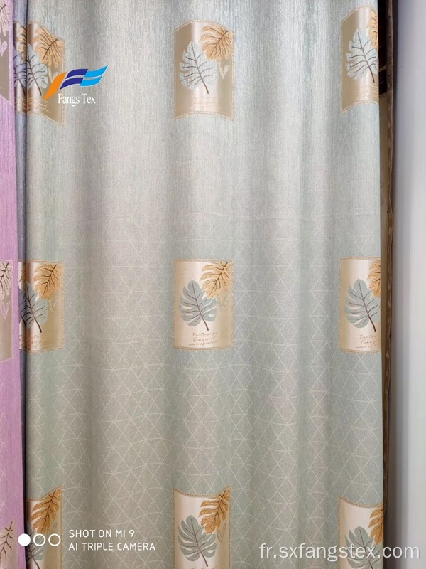 Tissu élégant de rideau de polyester de broderie de textile à la maison