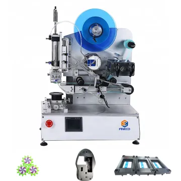 Fineco 5 Gallon Bottle Pneumatic Labeling Machine: High Speed, Semi-Automatic, Transparent, Square Surface, Flat Label Application