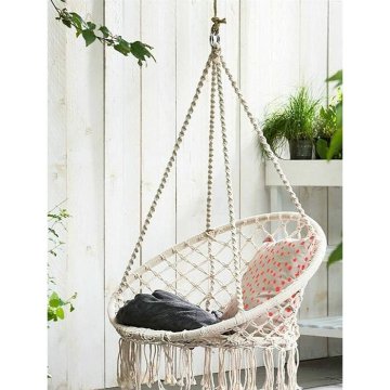 Outdoor Hanging Chair Swing Hammock with Cotton Rope