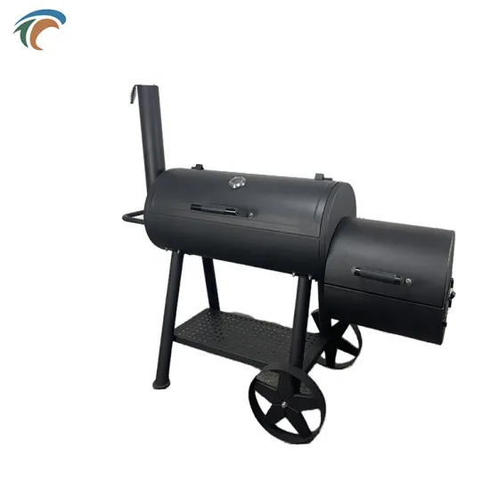 Heavy Duty Half Barrel Trolley Outdoor Grill Smoker Charcoal Barrel Bbq