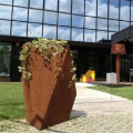 Design moderno Rust Corten in acciaio rettangolare fiorente