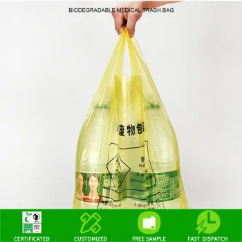 Disposable Hospital Waste Packaging Bag Yellow Medical Degradable Waste Bag