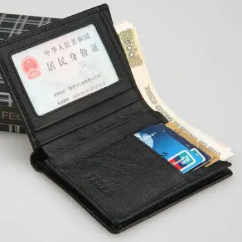 Brief paragraph leather men wallet