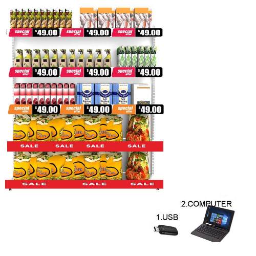 GOB SMD P2digital edge displays led shelf display