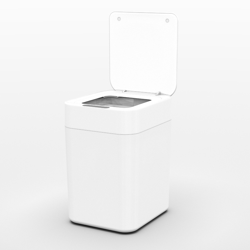 High Capacity Smart Trash Can with Auto Lid Open Bathroom Solution