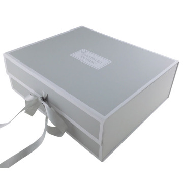 Luxury Custom Silver Paper Gift Box