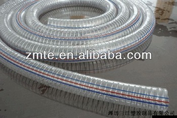 Transparent PVC steel wire hose for fuel station