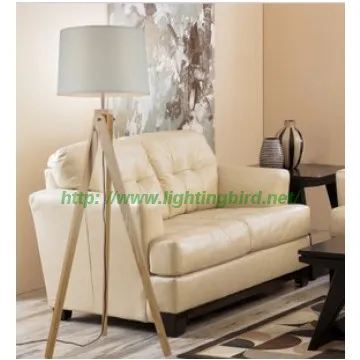 Modern style wood floor light with floor lamp shade