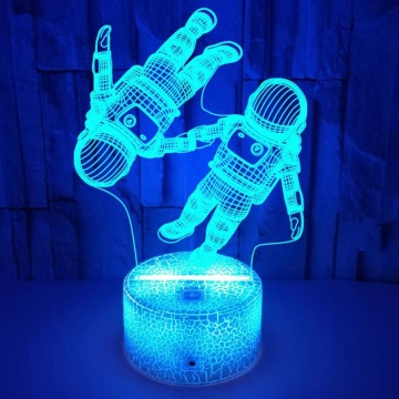 Multicolor 3D Astronaut Night Lamp: Perfect Birthday & Valentine's Day Gift for Desk